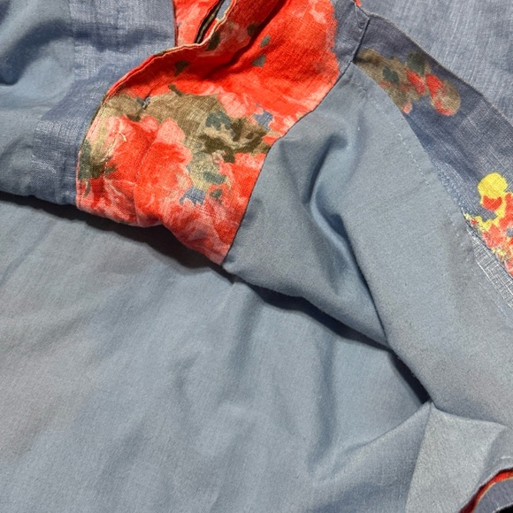 Joules Lisia Women’s 8 Sleeveless Button Down Blue Floral Lined Dress Flax Linen - Picture 10 of 15